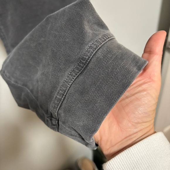 James Perse Washed Gray Cotton Pull On Ankle Jogger Drawstring Pants - Picture 6 of 9